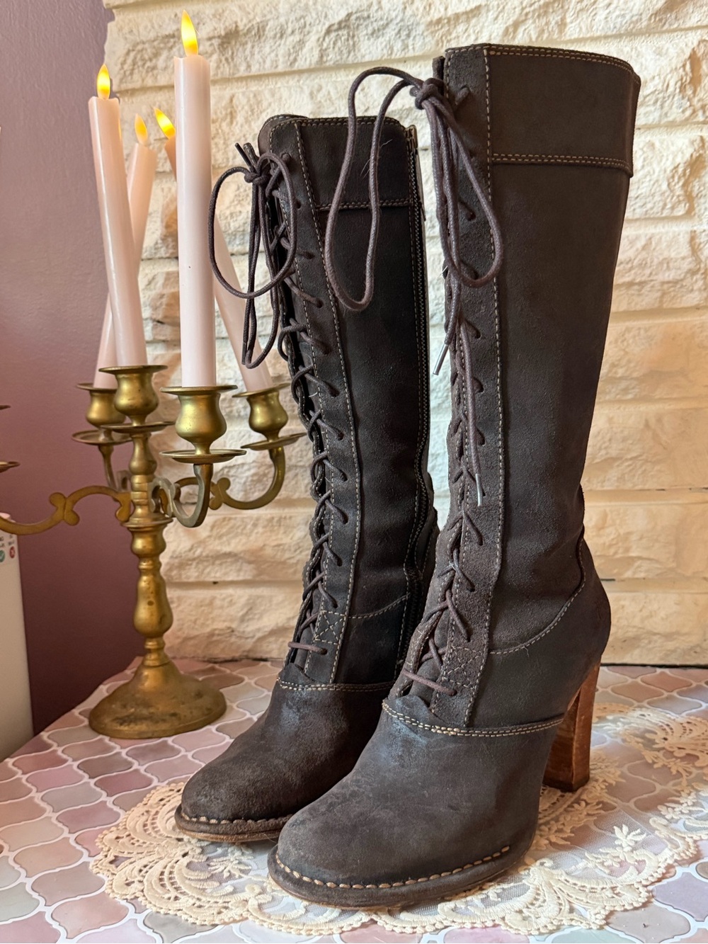 Vintage Frye Villager Lace-Up Boots